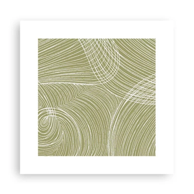 Affiche - Poster - Abstraction complexe de blanc - 30x30 cm