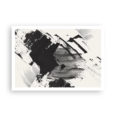 Affiche - Poster - Abstraction – expression du noir - 100x70 cm