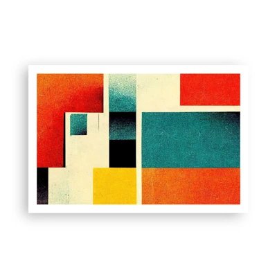 Affiche - Poster - Abstraction géométrique – bonne énergie - 91x61 cm