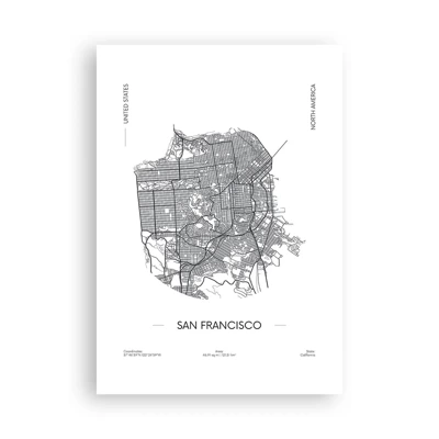 Affiche - Poster - Anatomie de San Fransisco - 70x100 cm
