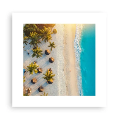 Affiche - Poster - Bienvenue au paradis - 30x30 cm