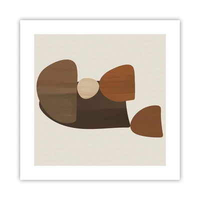 Affiche - Poster - Composition de marrons - 40x40 cm