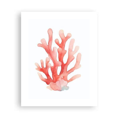 Affiche - Poster - Corail couleur corail - 40x50 cm