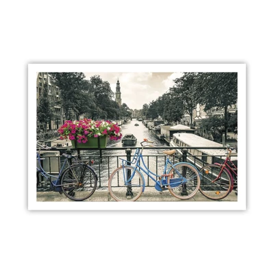 Affiche - Poster - Couleurs de rue d'Amsterdam - 91x61 cm