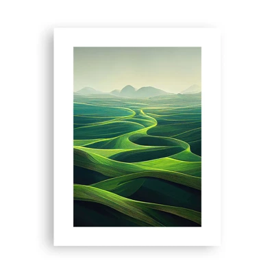 Affiche - Poster - Dans les vallées verdoyantes - 30x40 cm