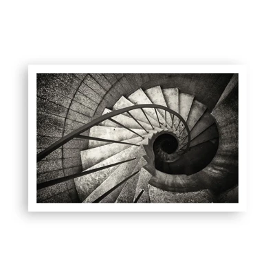 Affiche - Poster - En haut des escaliers, en bas des escaliers - 91x61 cm