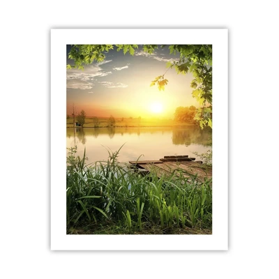 Affiche - Poster - Paysage dans un cadre verdoyant - 40x50 cm