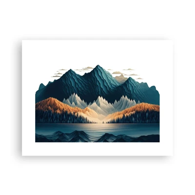 Affiche - Poster - Paysage de montagne parfait - 40x30 cm