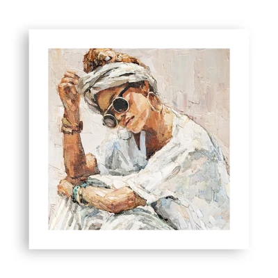 Affiche - Poster - Portrait en plein soleil - 40x40 cm