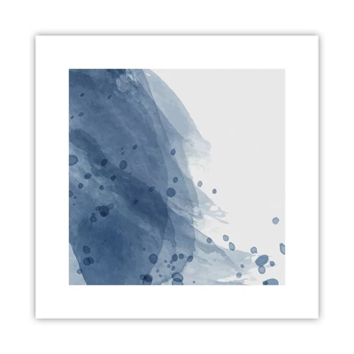 Affiche - Poster - Tulle bleu - 30x30 cm