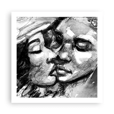 Affiche - Poster - Un moment tendre - 60x60 cm