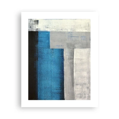 Affiche - Poster - Une composition poétique de gris et de bleu - 40x50 cm
