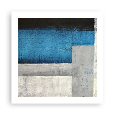 Affiche - Poster - Une composition poétique de gris et de bleu - 50x50 cm