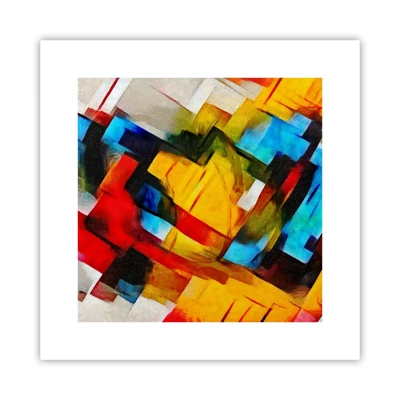 Affiche - Poster - Une superposition multicolore - 30x30 cm
