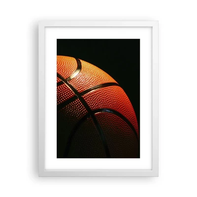 Affiche dans un cadre blanc Arttor 30x40 cm - Belle comme une planète - Sport, Basket, Basket, Loisir, Rivalité, Pour le salon, Pour la chambre, Marron, Noir, Vertical, P2WPA30x40-2225