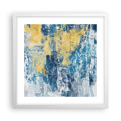 Affiche dans un cadre blanc - Poster - Abstraction du temps - 40x40 cm