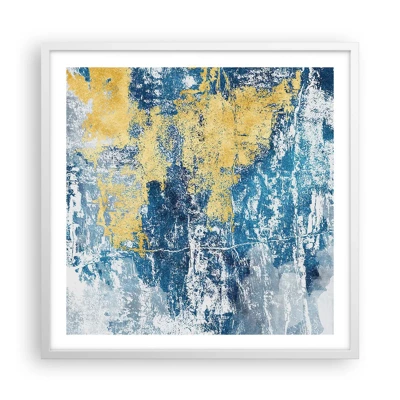 Affiche dans un cadre blanc - Poster - Abstraction du temps - 60x60 cm