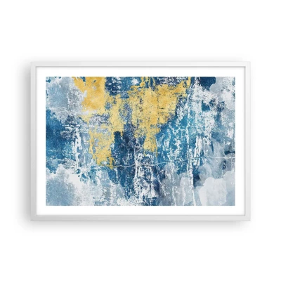 Affiche dans un cadre blanc - Poster - Abstraction du temps - 70x50 cm