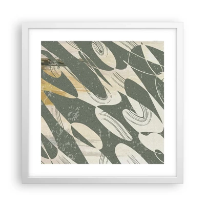 Affiche dans un cadre blanc - Poster - Abstraction rythmique - 40x40 cm