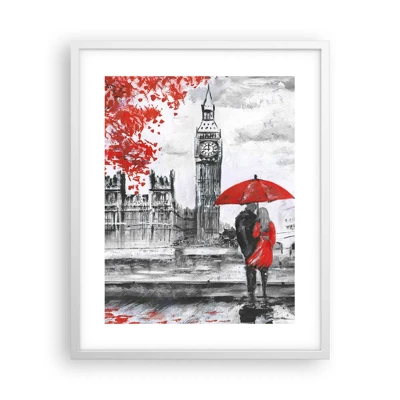 Affiche dans un cadre blanc - Poster - Amoureux de Londres - 40x50 cm