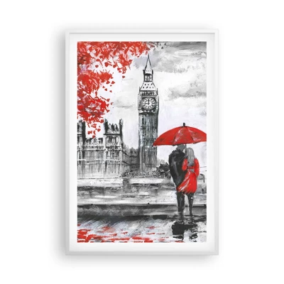 Affiche dans un cadre blanc - Poster - Amoureux de Londres - 61x91 cm