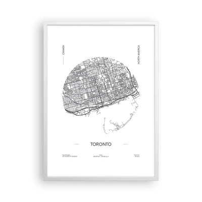 Affiche dans un cadre blanc - Poster - Anatomie de Toronto - 50x70 cm