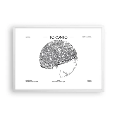 Affiche dans un cadre blanc - Poster - Anatomie de Toronto - 70x50 cm