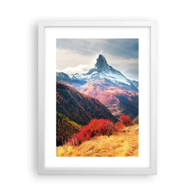 Affiche dans un cadre blanc - Poster - Automne alpin - 30x40 cm