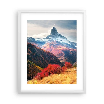 Affiche dans un cadre blanc - Poster - Automne alpin - 40x50 cm