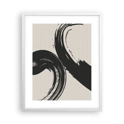 Affiche dans un cadre blanc - Poster - Balayage circulaire - 40x50 cm