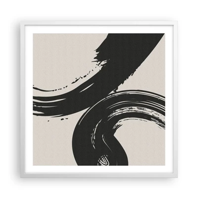 Affiche dans un cadre blanc - Poster - Balayage circulaire - 60x60 cm