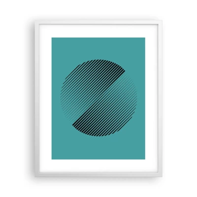 Affiche dans un cadre blanc - Poster - Cercle – une variation géométrique - 40x50 cm