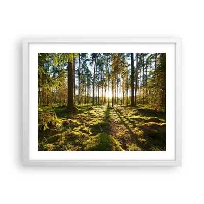 Affiche dans un cadre blanc - Poster - … Derrière les sept forêts - 50x40 cm