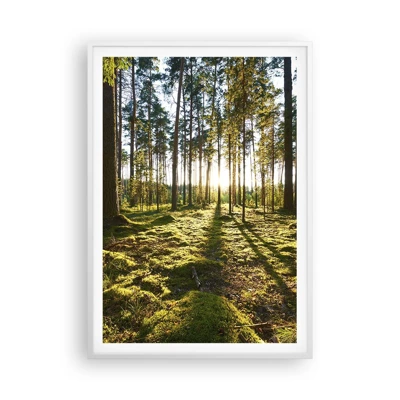 Affiche dans un cadre blanc - Poster - … Derrière les sept forêts - 70x100 cm