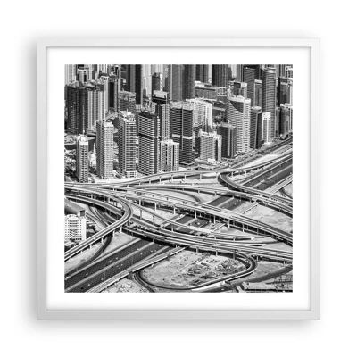 Affiche dans un cadre blanc - Poster - Dubaï - la ville impossible - 50x50 cm