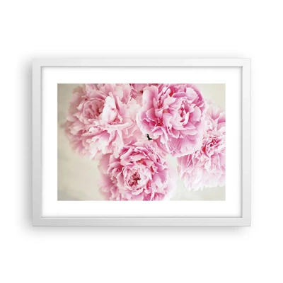 Affiche dans un cadre blanc - Poster - En glamour rose - 40x30 cm