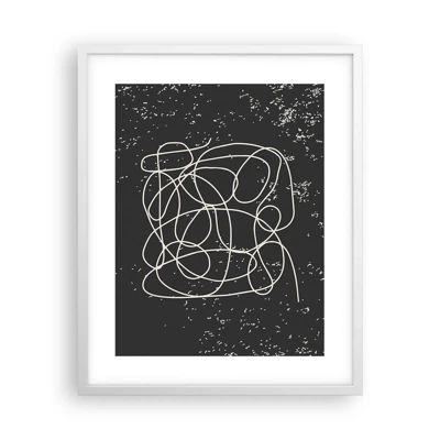 Affiche dans un cadre blanc - Poster - Errance des pensées - 40x50 cm