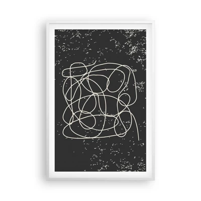 Affiche dans un cadre blanc - Poster - Errance des pensées - 61x91 cm
