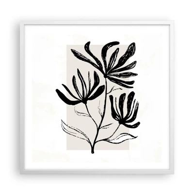 Affiche dans un cadre blanc - Poster - Esquisse pour l'herbier - 60x60 cm