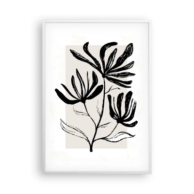 Affiche dans un cadre blanc - Poster - Esquisse pour l'herbier - 70x100 cm