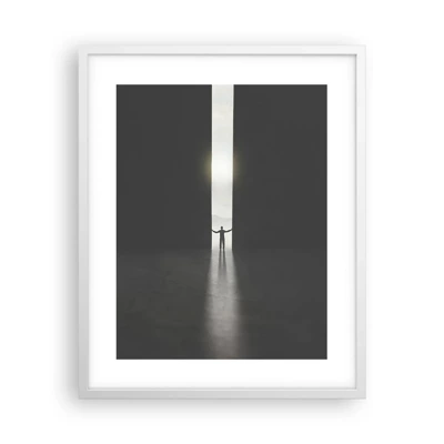 Affiche dans un cadre blanc - Poster - Étape vers un avenir radieux - 40x50 cm