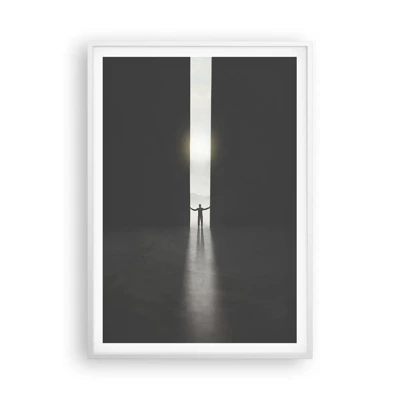 Affiche dans un cadre blanc - Poster - Étape vers un avenir radieux - 70x100 cm