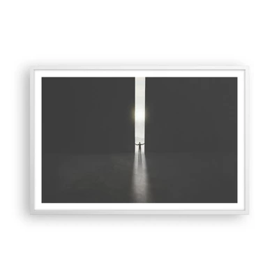 Affiche dans un cadre blanc - Poster - Étape vers un avenir radieux - 91x61 cm