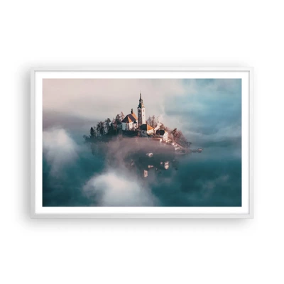 Affiche dans un cadre blanc - Poster - Île de rêve - 91x61 cm