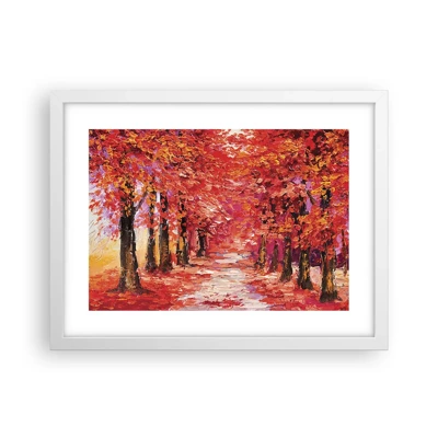 Affiche dans un cadre blanc - Poster - Impression d'automne - 40x30 cm