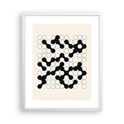 Affiche dans un cadre blanc - Poster - Jeu chinois – variation - 40x50 cm