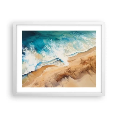 Affiche dans un cadre blanc - Poster - La vague qui revient - 50x40 cm