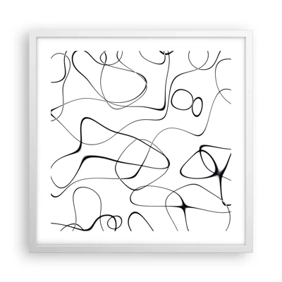 Affiche dans un cadre blanc - Poster - Le chemin de la vie, les voies du hasard - 50x50 cm