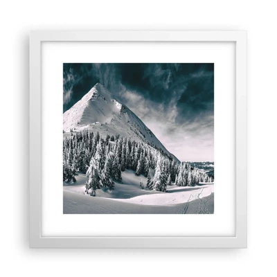 Affiche dans un cadre blanc - Poster - Le pays de la neige et de la glace - 30x30 cm