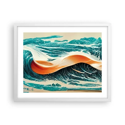 Affiche dans un cadre blanc - Poster - Le rêve d'un surfeur - 50x40 cm